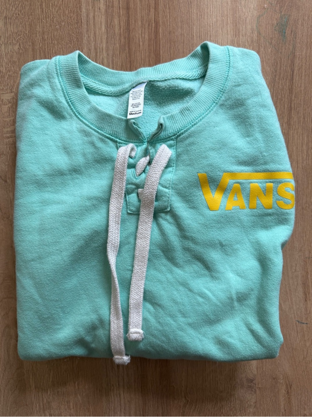 Vans Women’s Mint Lace-Up Crew Sweatshirt